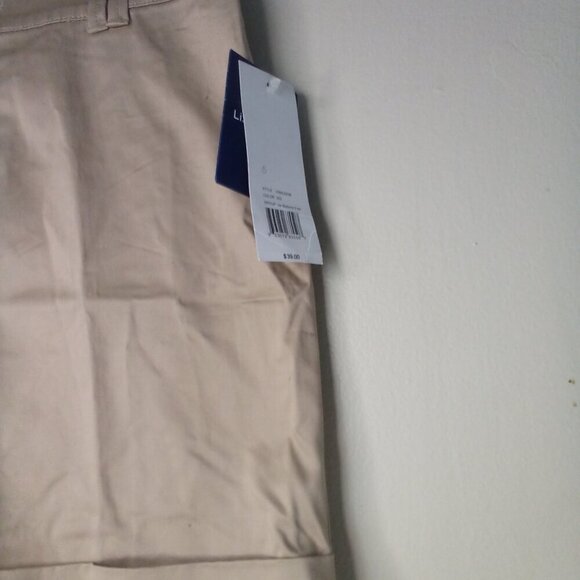 Villager Liz Claiborne Shorts Women 6 Casual Chino Roll Hem Tan - Picture 8 of 14